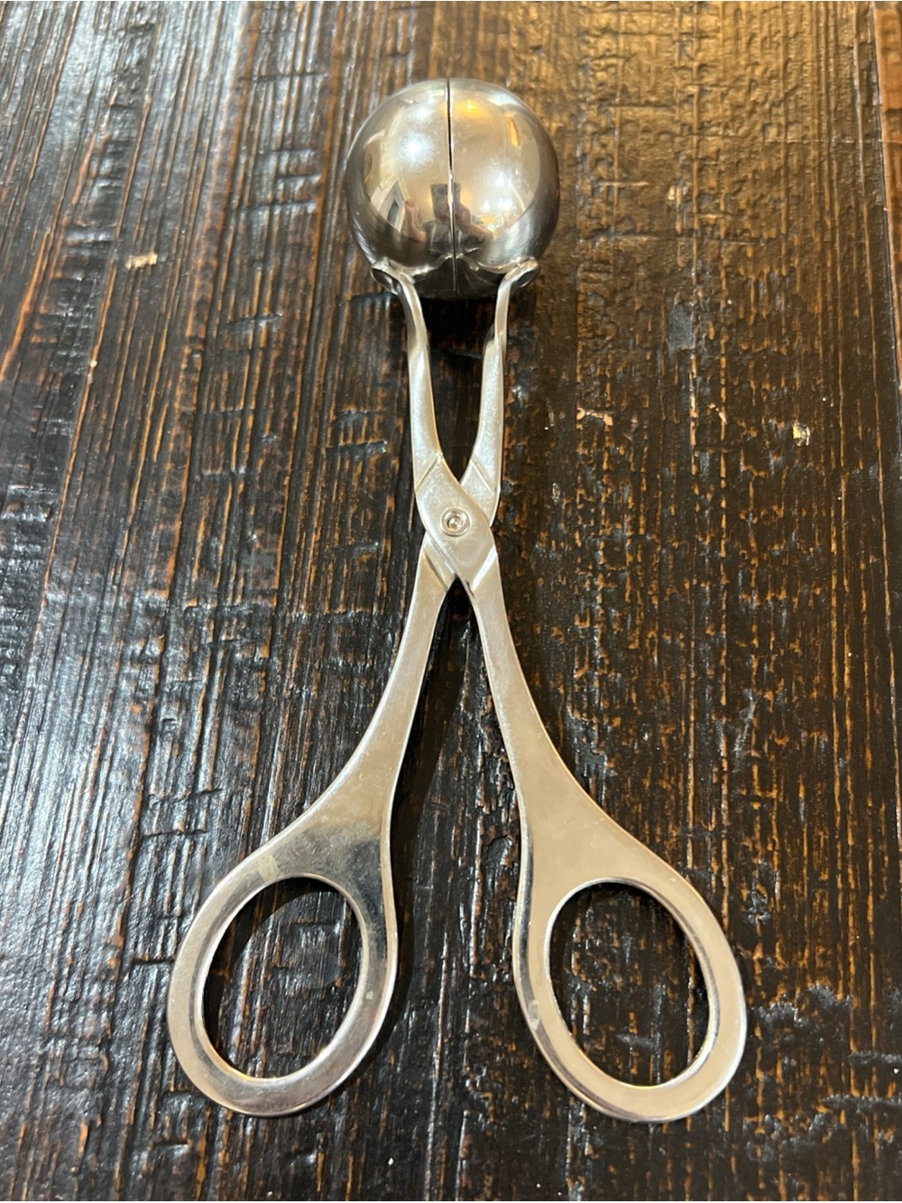 Vintage 18/8 Stainless Steel Scissor Scoop Melon Baller Meatball Scoop